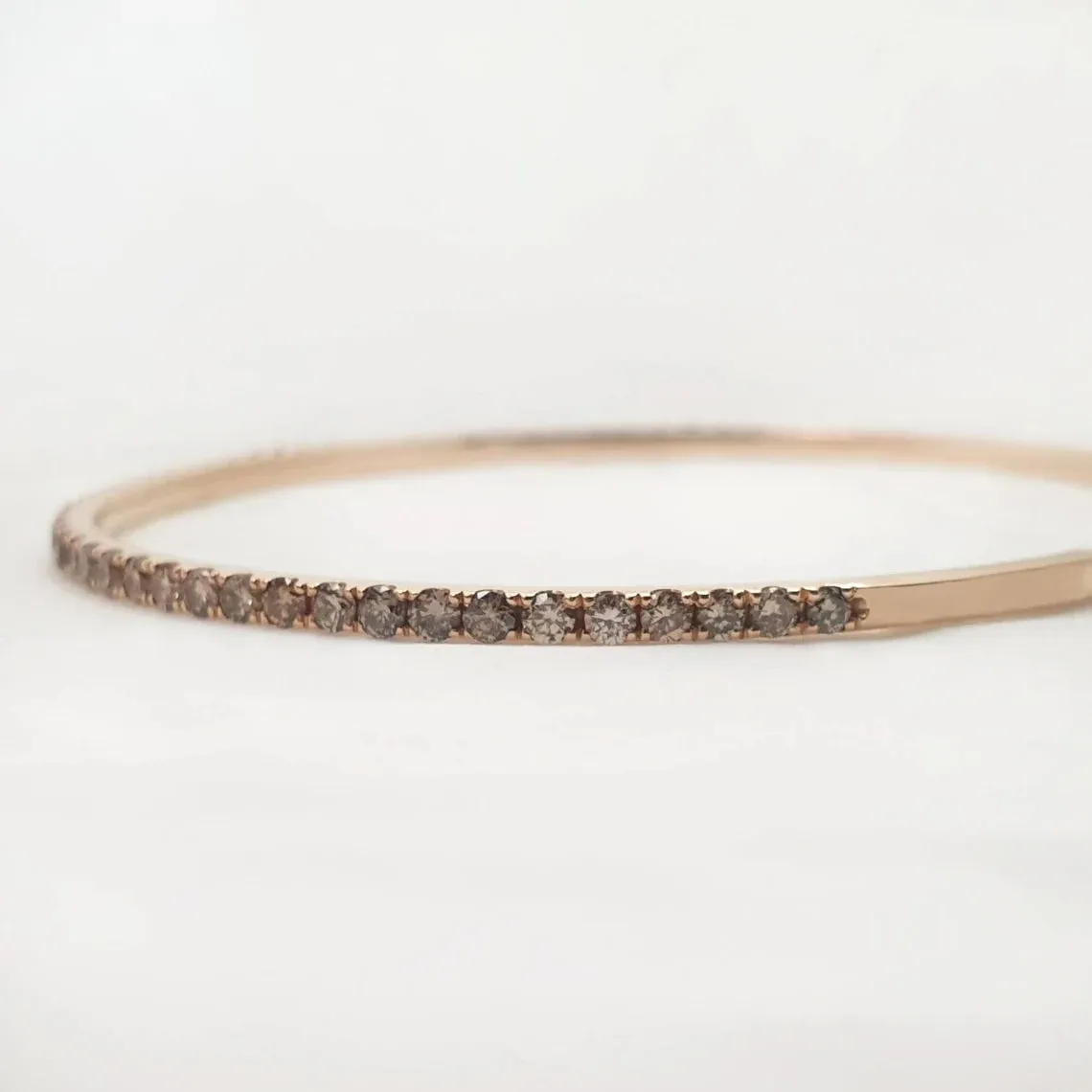 Real brown diamond bangle