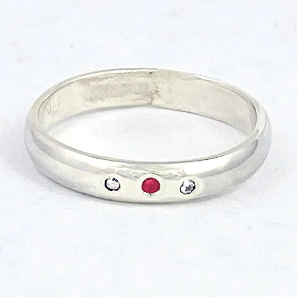 Ruby & Diamonds Trio Ring (size 8 1/2)