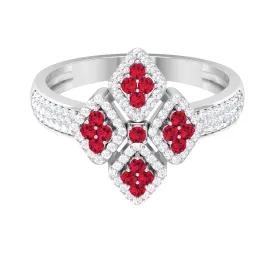 Ruby and Diamond Statement Engagement Ring