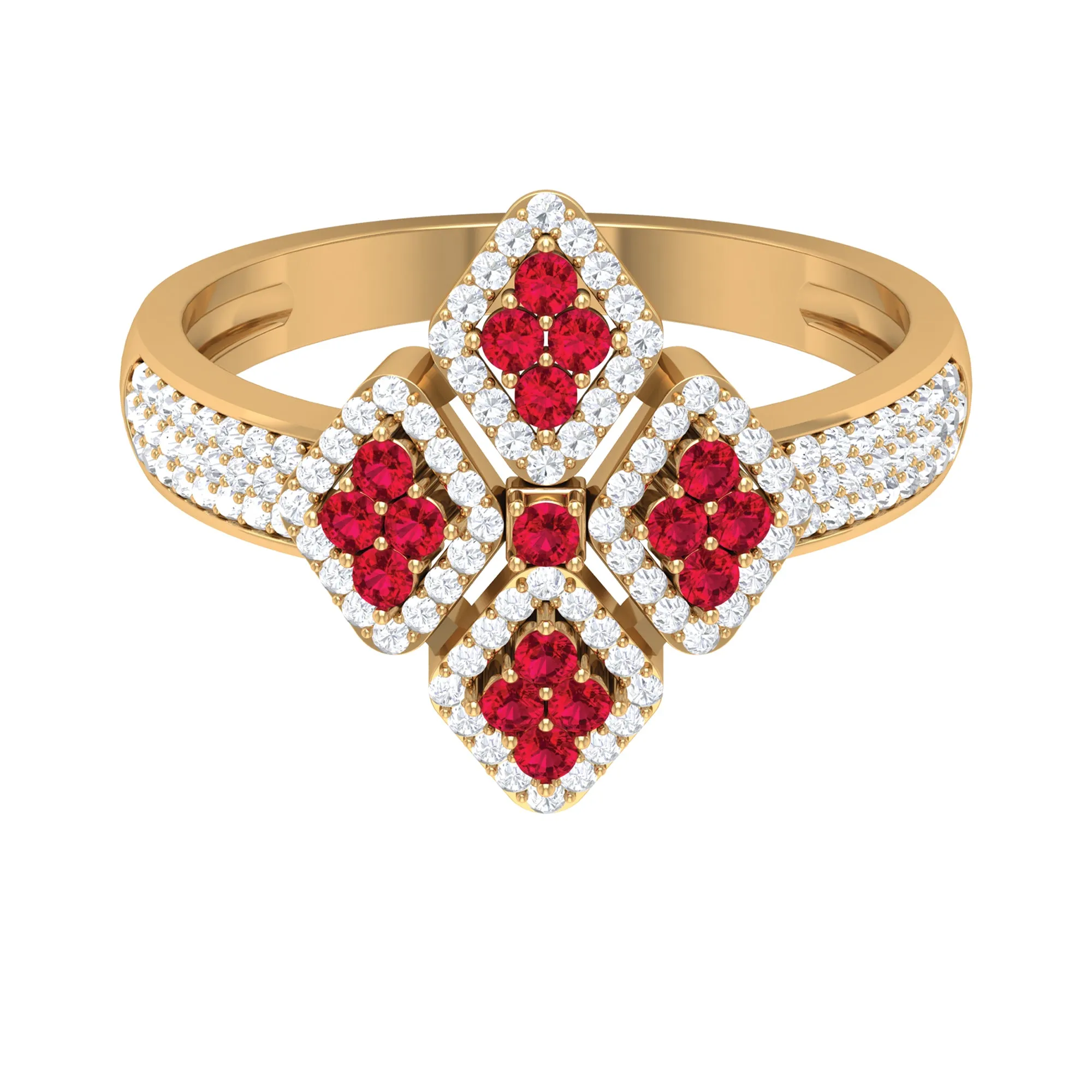 Ruby and Diamond Statement Engagement Ring