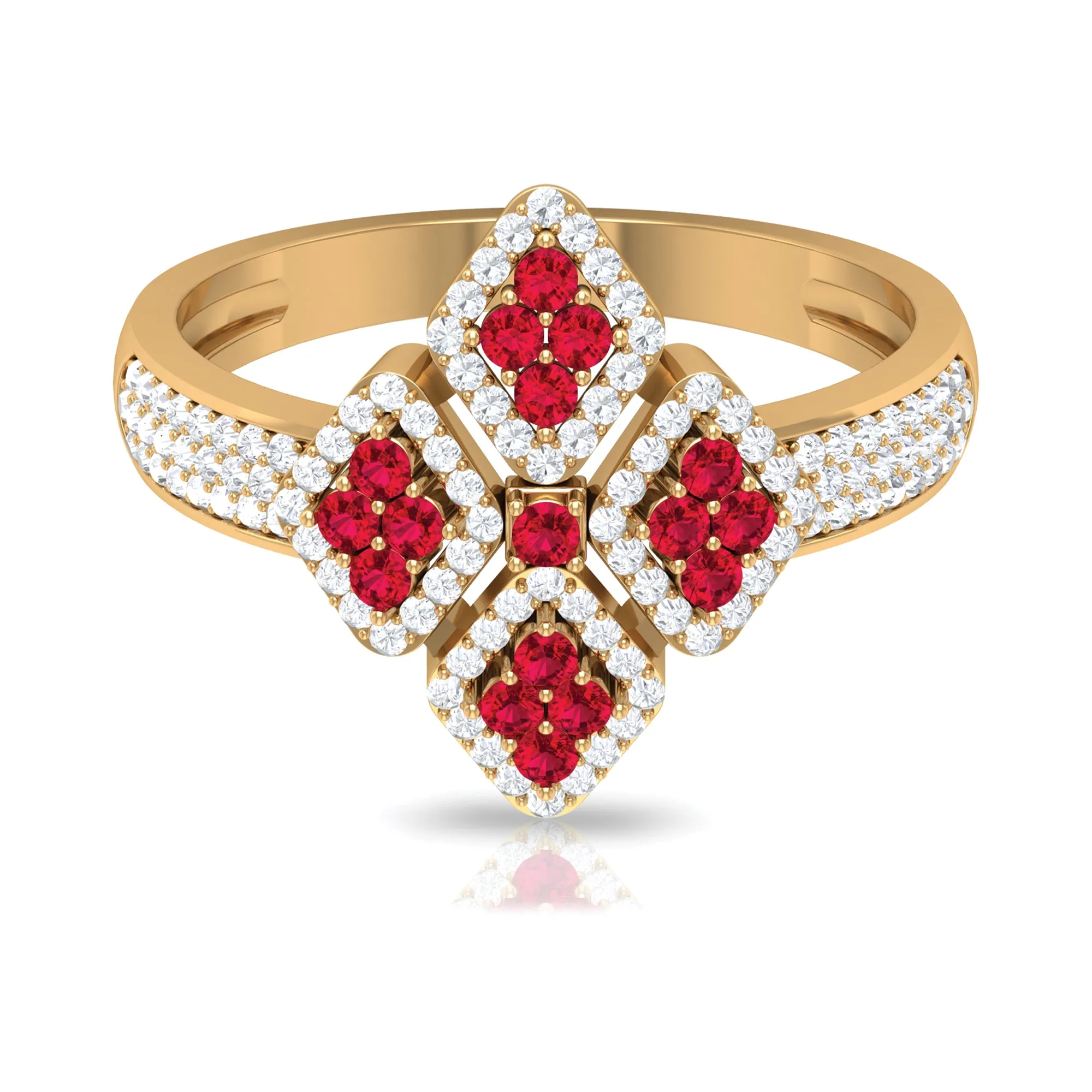 Ruby and Diamond Statement Engagement Ring