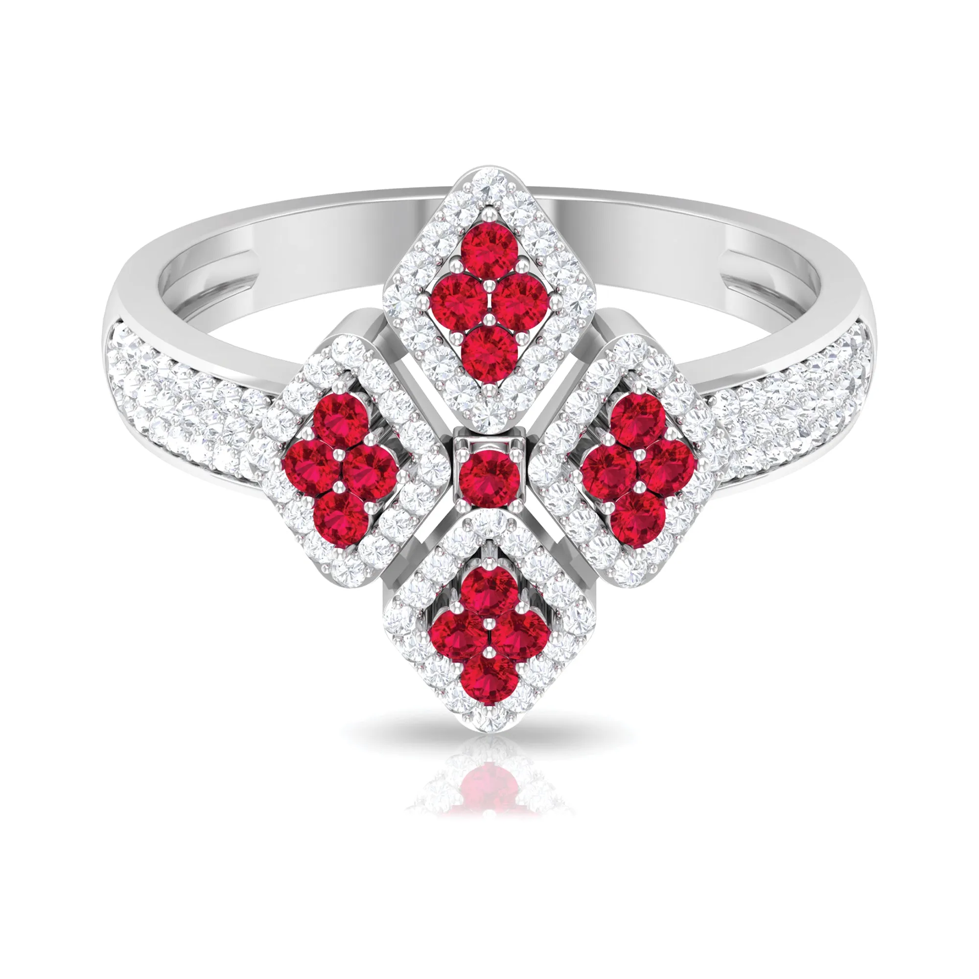 Ruby and Diamond Statement Engagement Ring