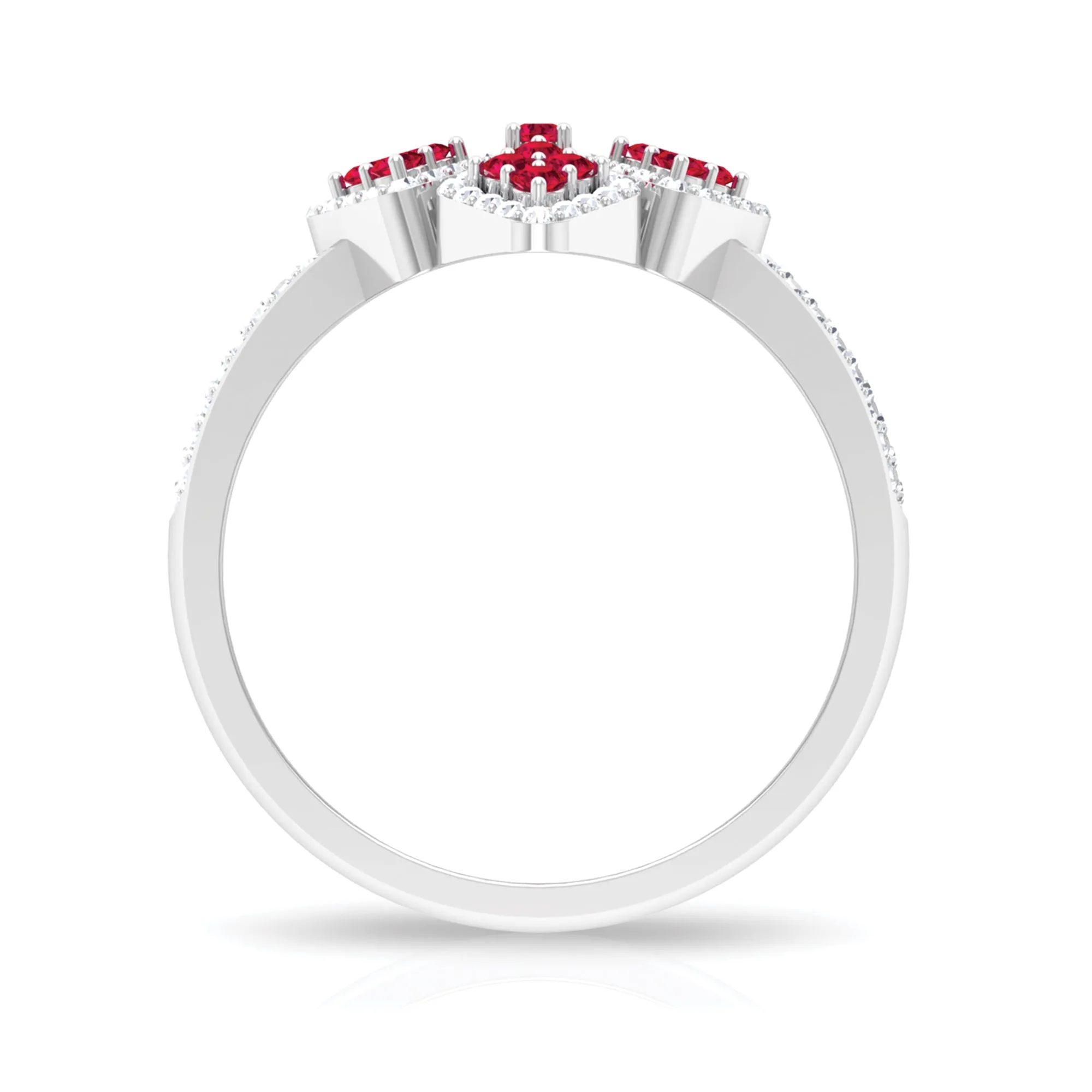 Ruby and Diamond Statement Engagement Ring