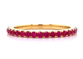 Ruby Rose Gold Eternity Stackable Band