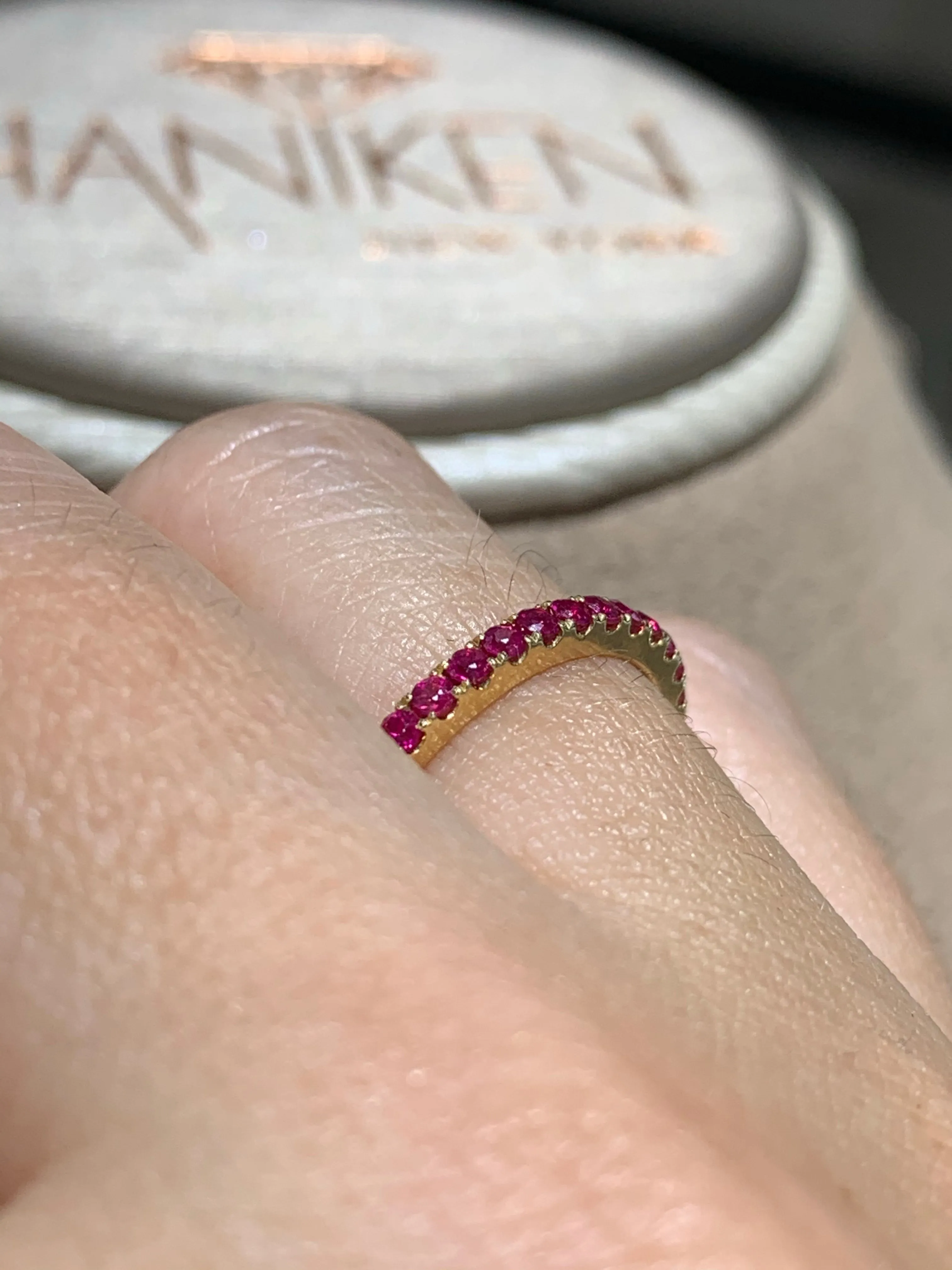 Ruby Rose Gold Eternity Stackable Band