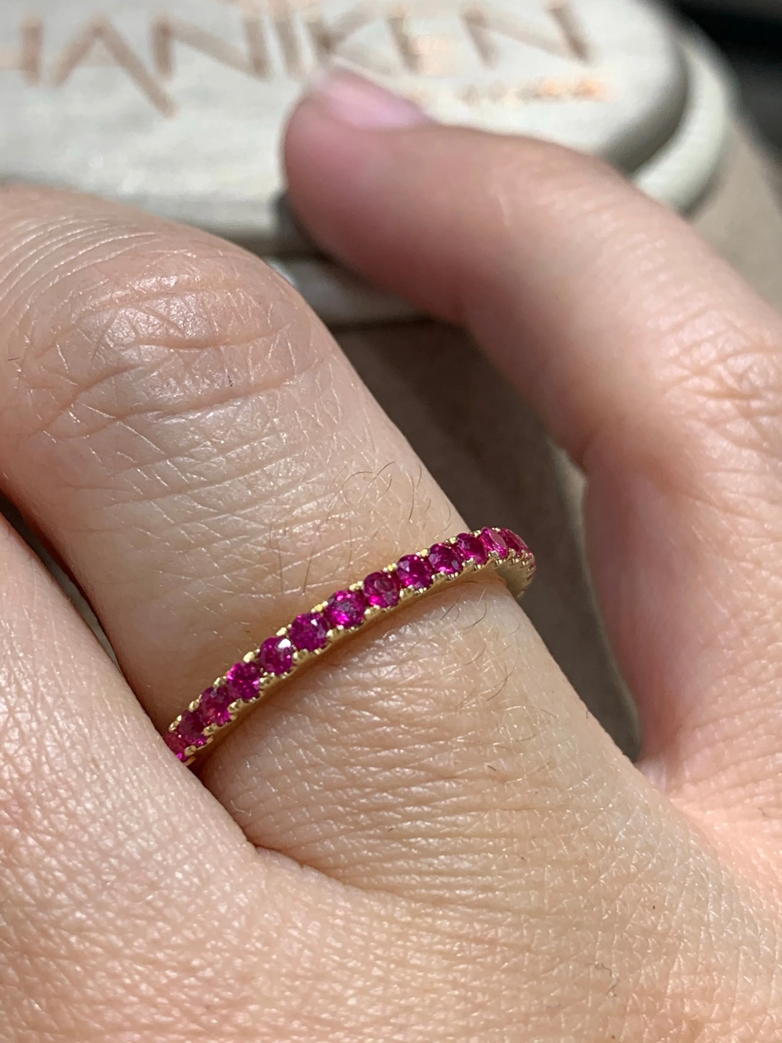 Ruby Rose Gold Eternity Stackable Band