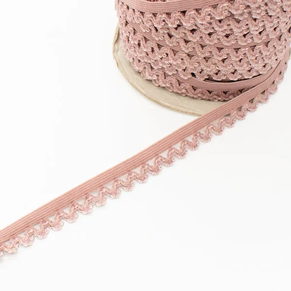 Scalloped Edged Coloured Elastic-10mm