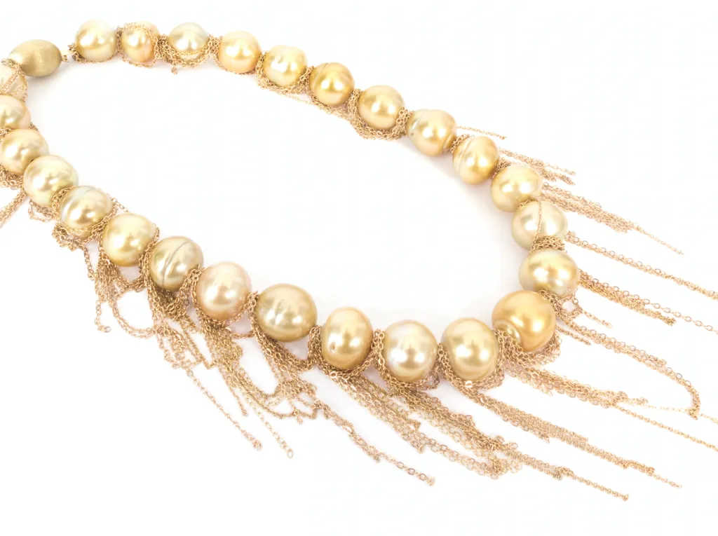 South Sea Fringe Strand Necklace