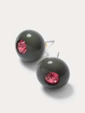 Studded Goble Earrings - Seaweed