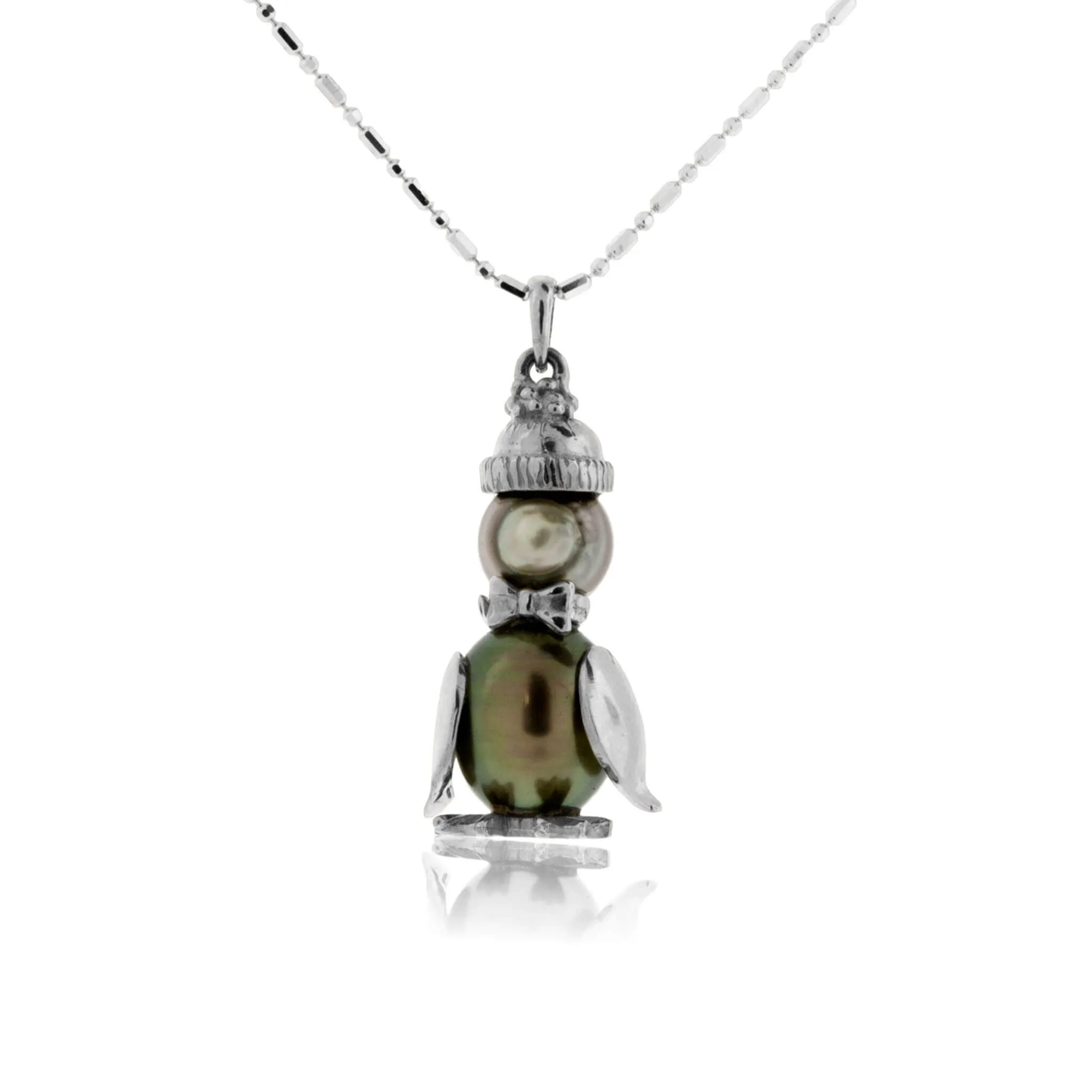 Tahitian Pearl Penguin Necklace