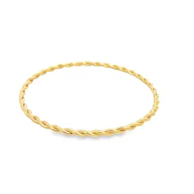 Thin Twisted Closed Bangle (B70)