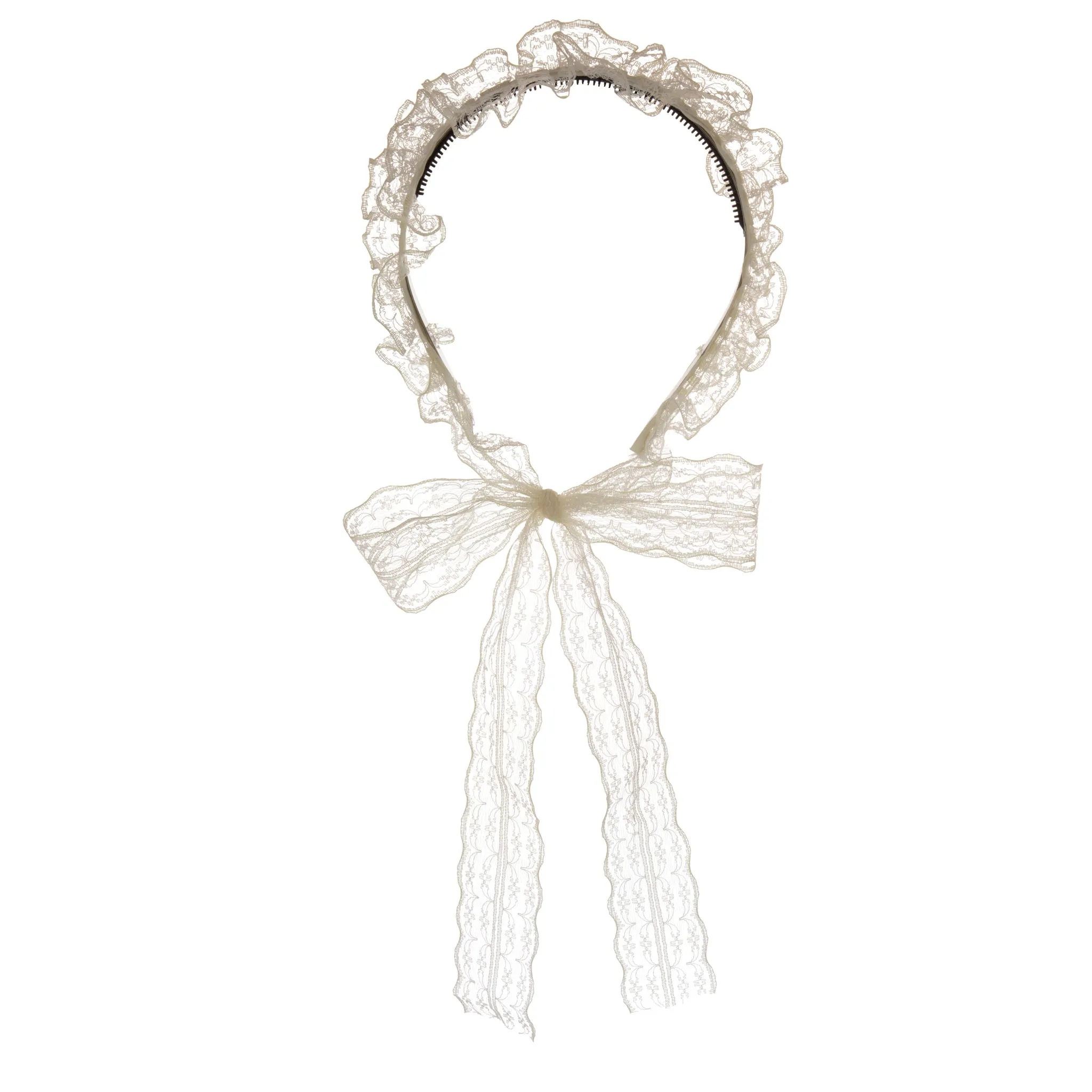 Tieback Headband-ruffled Lace