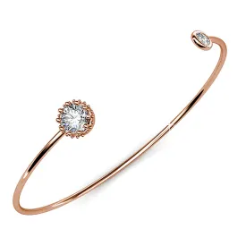 Ultra-Chic Open Bangle Rose Gold Embellished With SWAROVSKI Crystals