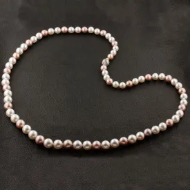 White & Pink South Sea & Kasumiga Pearl Necklace